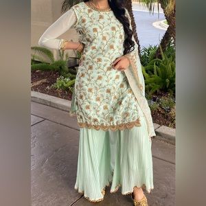 Mint Green Sharara